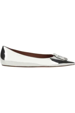 Amina Muaddi Mujer, Zapatos, Gris, Talla: 36 EU