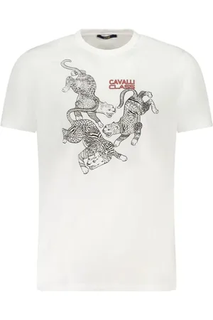 Roberto Cavalli Hombre, Camisetas, Blanco, Talla: M