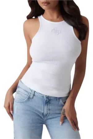 Guess Mujer, Camisetas, Blanco, Talla: XS