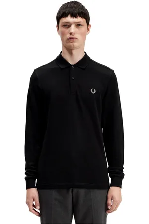 Fred Perry Hombre, Camisetas, Negro, Talla: L