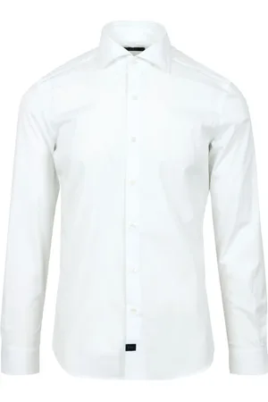 FAY Hombre, Camisas, Blanco, Talla: L