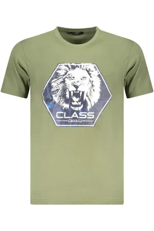 Roberto Cavalli Hombre, Camisetas, Verde, Talla: 2XL