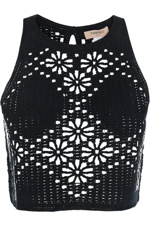 Twin-Set Mujer, Camisetas, Negro, Talla: M