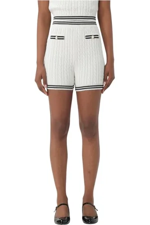 Alessandra Rich Mujer, Pantalones cortos, Blanco, Talla: S