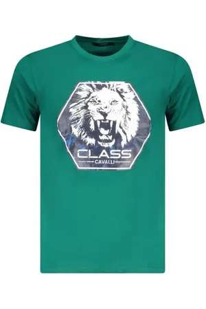 Roberto Cavalli Hombre, Camisetas, Verde, Talla: XL