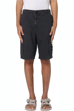 Stone Island Hombre, Pantalones cortos, Negro, Talla: W34