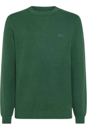 sun68 Hombre, Jerseys, Verde, Talla: L