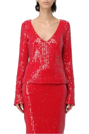 ROTATE Mujer, Camisetas, Rojo, Talla: M
