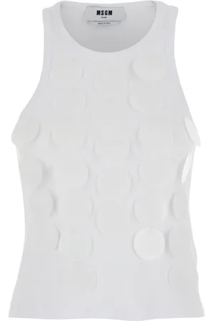 Msgm Mujer, Camisetas, Blanco, Talla: S