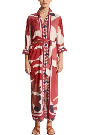 MARE DI LATTE Mujer, Vestidos, Rojo, Talla: S