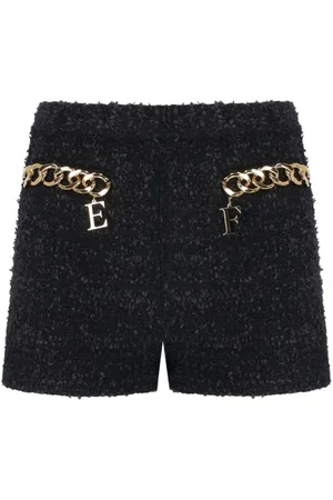 Elisabetta Franchi Mujer, Pantalones cortos, Negro, Talla: S
