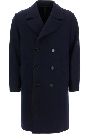 Harris Wharf London Hombre, Abrigos, Azul, Talla: L