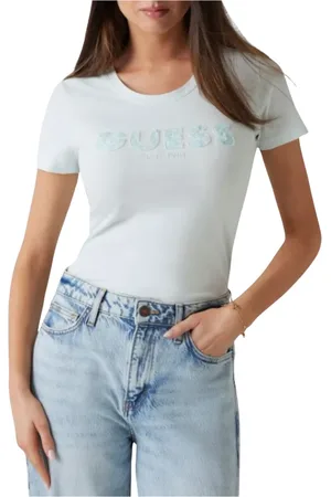 Guess Mujer, Camisetas, Verde, Talla: XS