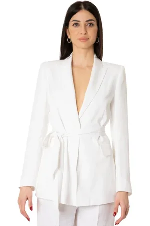 ACTUALEE Mujer, Chaquetas, Blanco, Talla: S