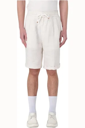 Brunello Cucinelli Hombre, Pantalones cortos, Blanco, Talla: L
