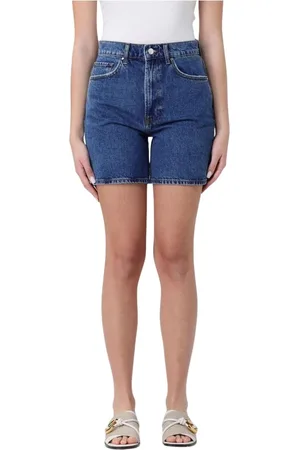 ANINE BING Mujer, Pantalones cortos, Azul, Talla: W26