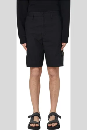 Stone Island Hombre, Pantalones cortos, Negro, Talla: W33
