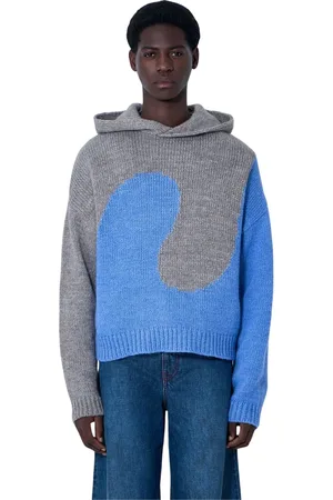 ERL Hombre, Sudaderas, Azul, Talla: L