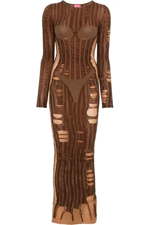 Diesel Mujer, Vestidos, Marrón, Talla: M