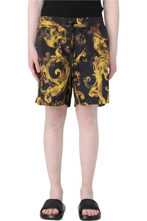 VERSACE Hombre, Pantalones cortos, Negro, Talla: XS