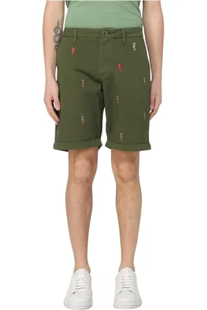 sun68 Hombre, Pantalones cortos, Verde, Talla: W34