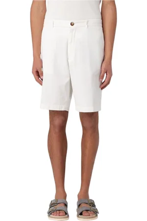 Brunello Cucinelli Hombre, Pantalones cortos, Blanco, Talla: 3XL