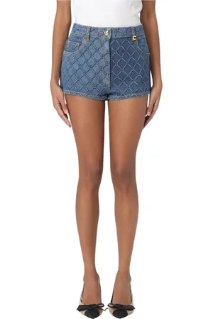 Elisabetta Franchi Mujer, Pantalones cortos, Azul, Talla: W27