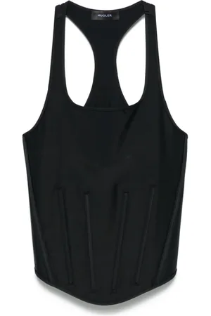 MUGLER Mujer, Camisetas, Negro, Talla: M