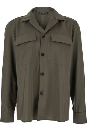 LOW BRAND Hombre, Camisas, Verde, Talla: L
