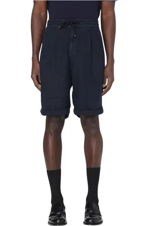 Brunello Cucinelli Hombre, Pantalones cortos, Azul, Talla: M