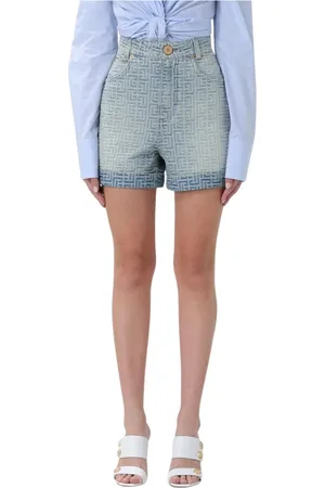 Balmain Mujer, Pantalones cortos, Azul, Talla: S