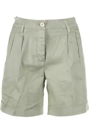 RE-HASH Mujer, Pantalones cortos, Verde, Talla: W32