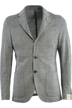 Lubiam Hombre, Chaquetas, Gris, Talla: S
