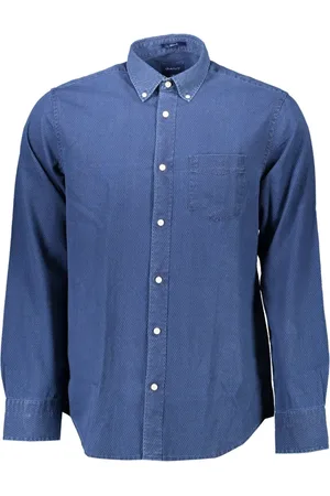 GANT Hombre, Camisas, Azul, Talla: S