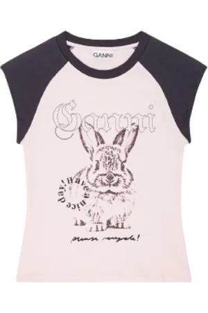 Ganni Mujer, Camisetas, Rosa, Talla: M
