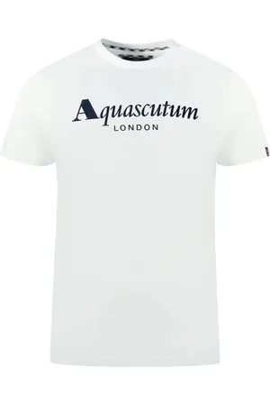Aquascutum Hombre, Camisetas, Blanco, Talla: L