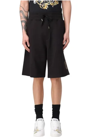 VERSACE Hombre, Pantalones cortos, Negro, Talla: 2XL