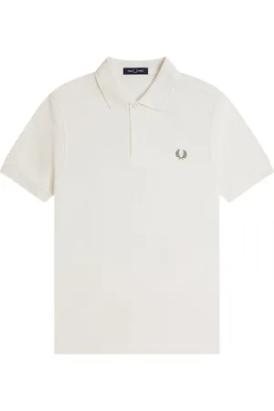 Fred Perry Hombre, Camisetas, Blanco, Talla: L