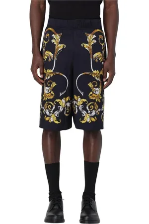 VERSACE Hombre, Pantalones cortos, Negro, Talla: 2XL