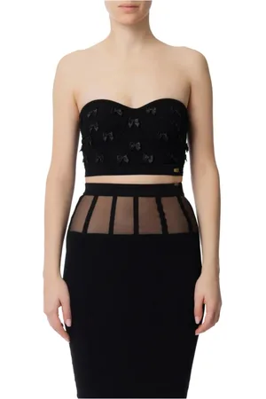 Elisabetta Franchi Mujer, Camisetas, Negro, Talla: M