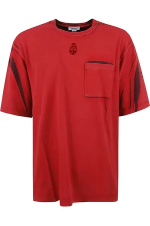 Alexander McQueen Hombre, Camisetas, Rojo, Talla: L
