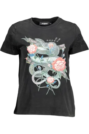 Desigual Mujer, Camisetas, Negro, Talla: S