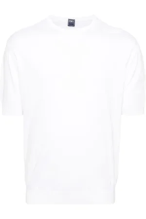 FEDELI Hombre, Camisetas, Blanco, Talla: S