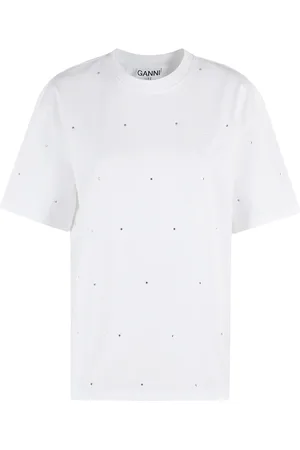 Ganni Mujer, Camisetas, Blanco, Talla: S