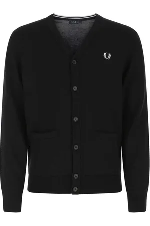 Fred Perry Hombre, Jerseys, Negro, Talla: S