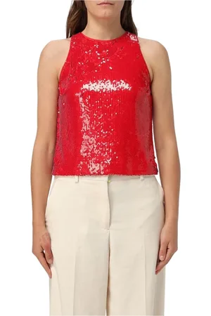 Msgm Mujer, Camisetas, Rojo, Talla: S