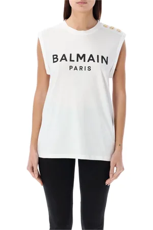 Balmain Mujer, Camisetas, Blanco, Talla: S