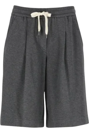 Brunello Cucinelli Mujer, Pantalones cortos, Gris, Talla: M