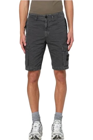 Stone Island Hombre, Pantalones cortos, Negro, Talla: W34