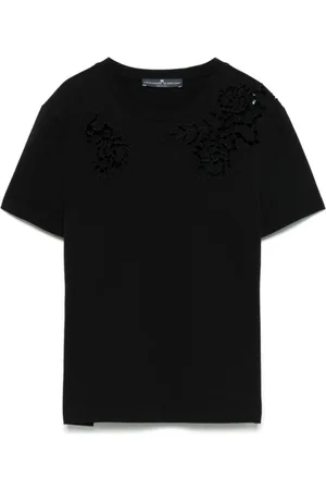 ERMANNO SCERVINO Mujer, Camisetas, Negro, Talla: M